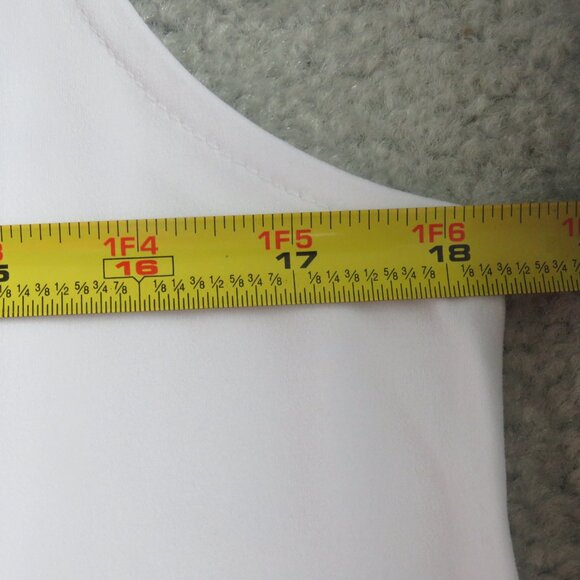 NWOT Susan Graver XXS Modern Essential Sleeveless Hi Low Liquid Knit White Tank - Picture 5 of 16